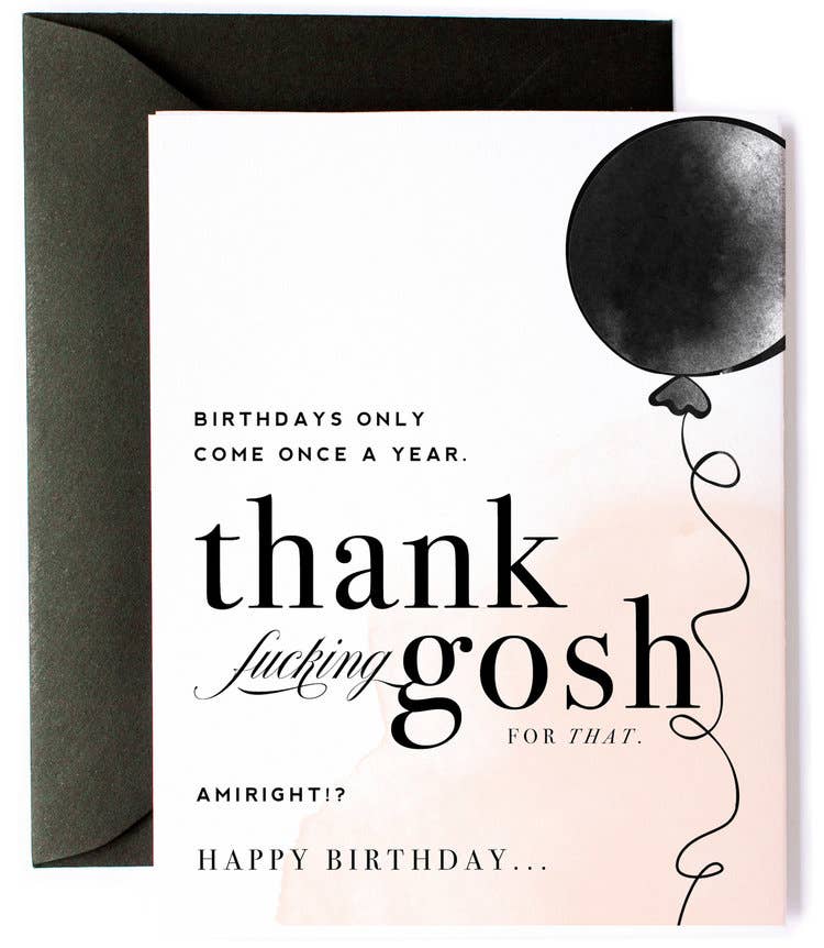 Birthdays Come Once a Year Card ~ Kitty Meow Boutique