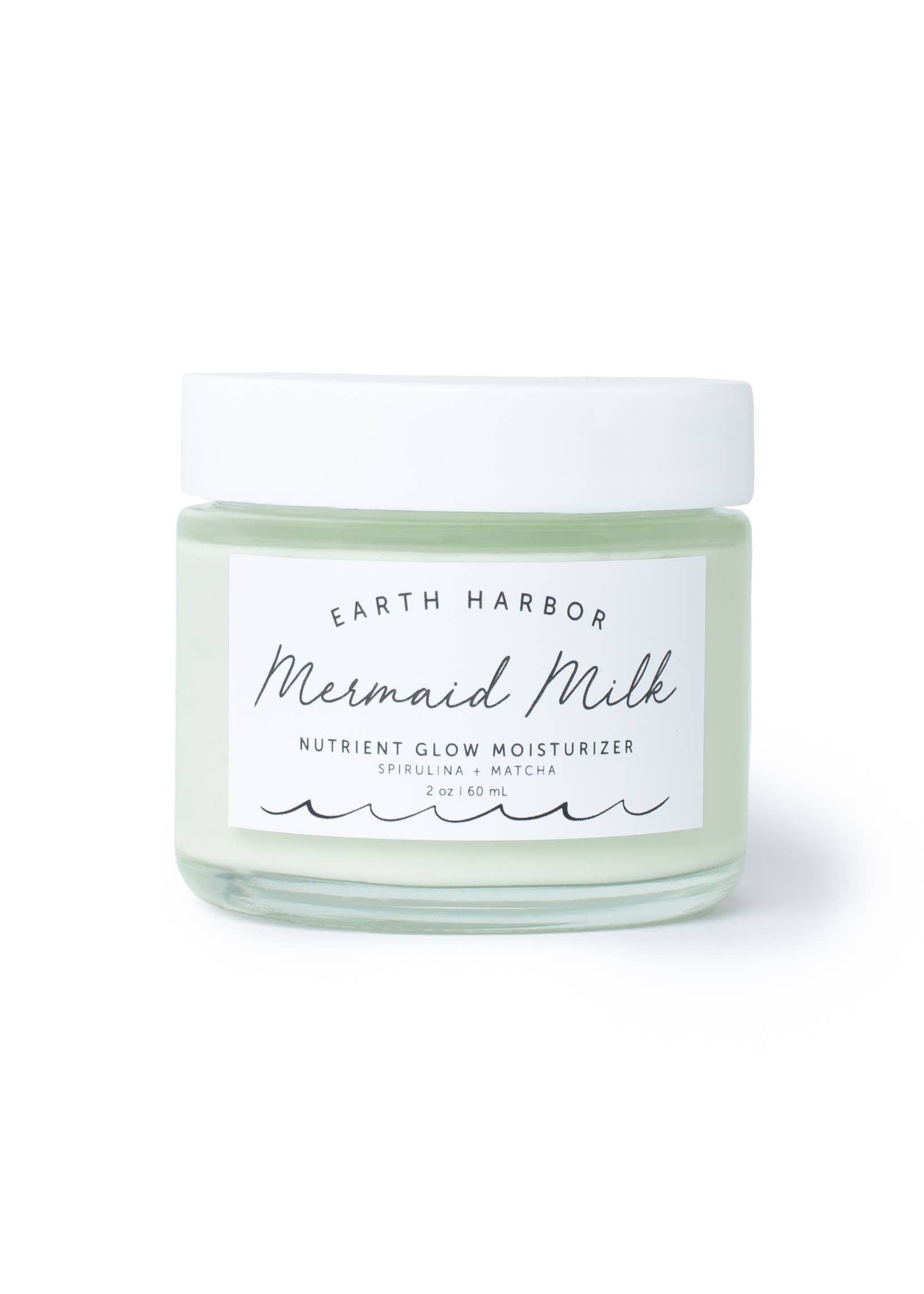 Earth Harbor Naturals "Mermaid Milk" ~ Superfood Moisturizer: Matcha + Spirulina