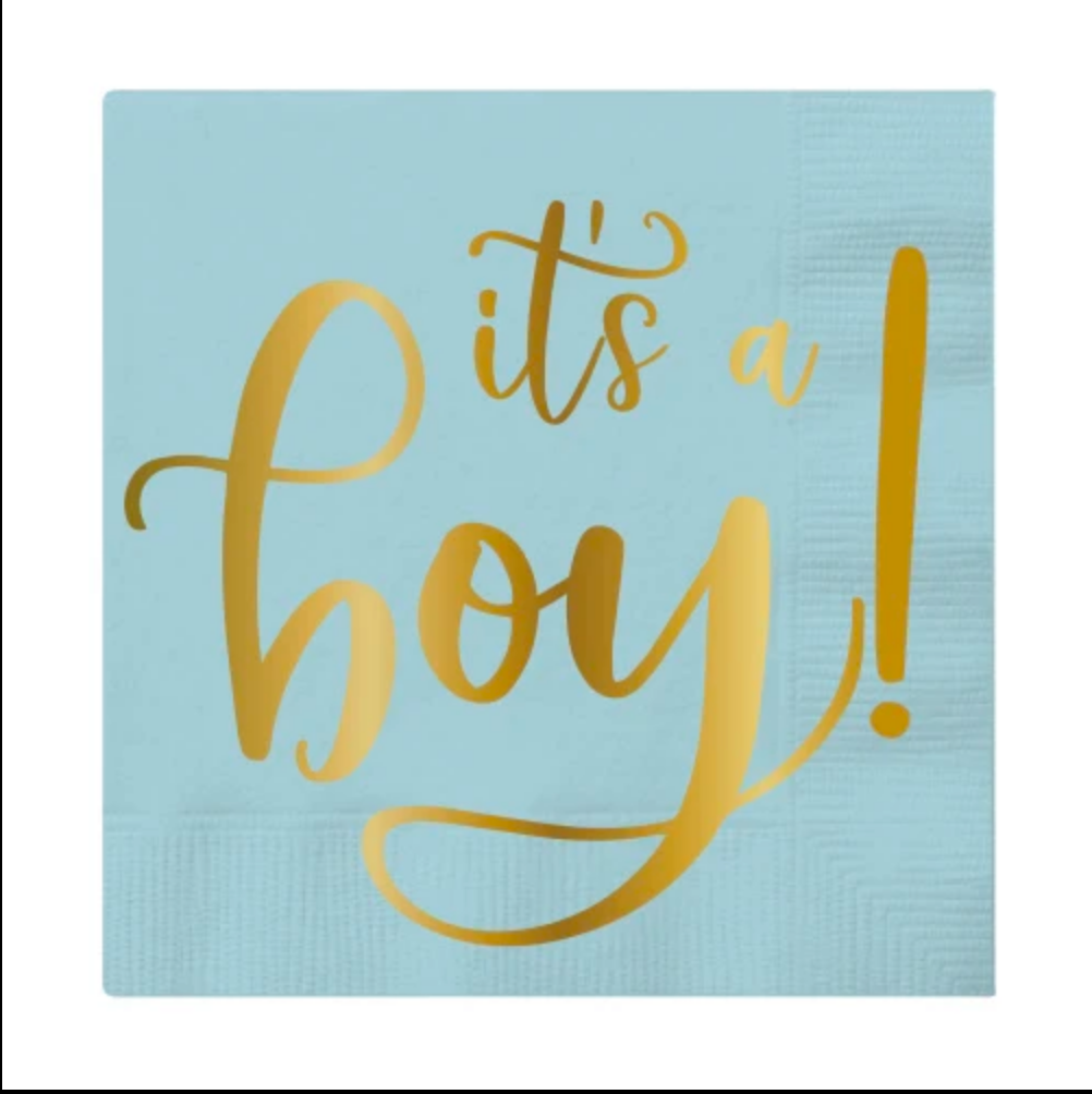 Pastel Blue "It's a Boy" 20 count Napkins