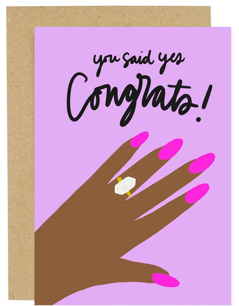 "You Said Yes, Congrats" Greeting Card