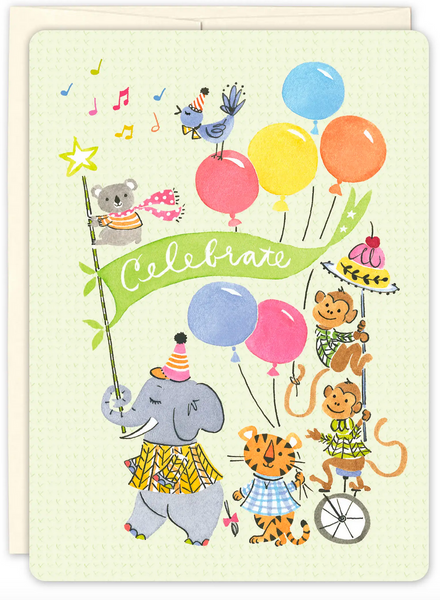 Circus Parade Birthday greeting card ~ Biely & Shoaf