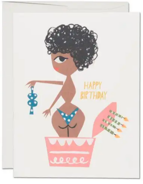 Cake Lady "Happy birthday" Greeting card