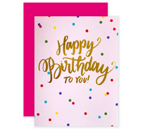 "Happy Birthday To You" Pastel Pink Polka Dot Card ~ The Social Type