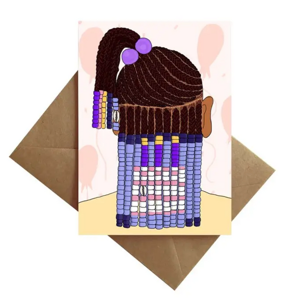 Braids and Beads Birthday Card ~ By Ms James