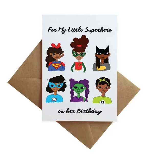 superhero birthday card, NY