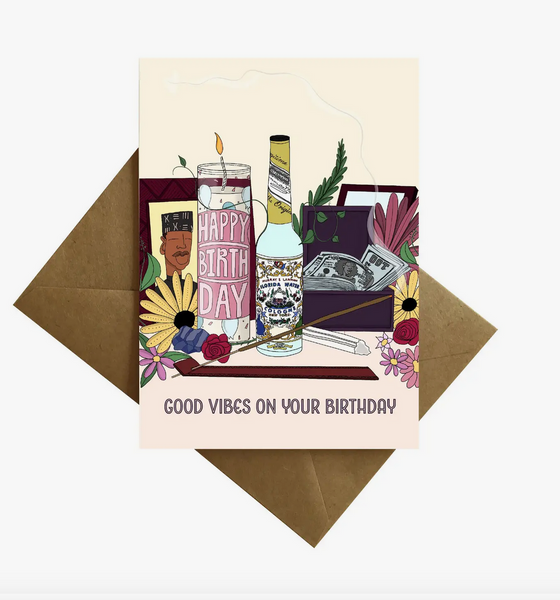 good vibes birthday card