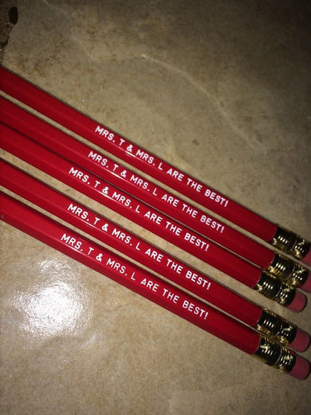 Personalized Teacher End-of-year gift- Set of 6 pencils