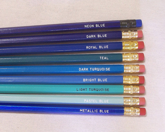 Blue pencils