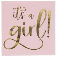 It's a girl baby shower napkins