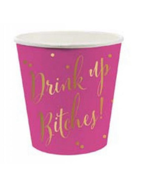4oz Paper Pink & Gold Shot Cups 10ct Drink Up Bitches – Olive it Boutique
