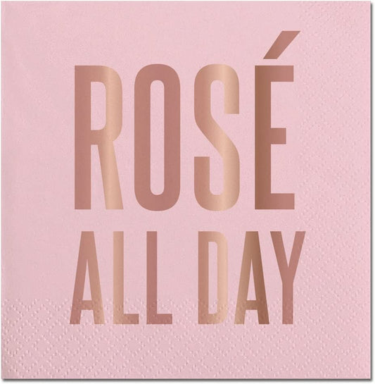 Rose all day beverage napkins