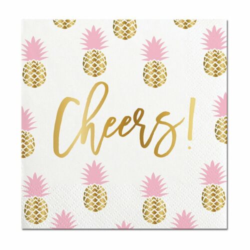 pineapple "cheers" napkins