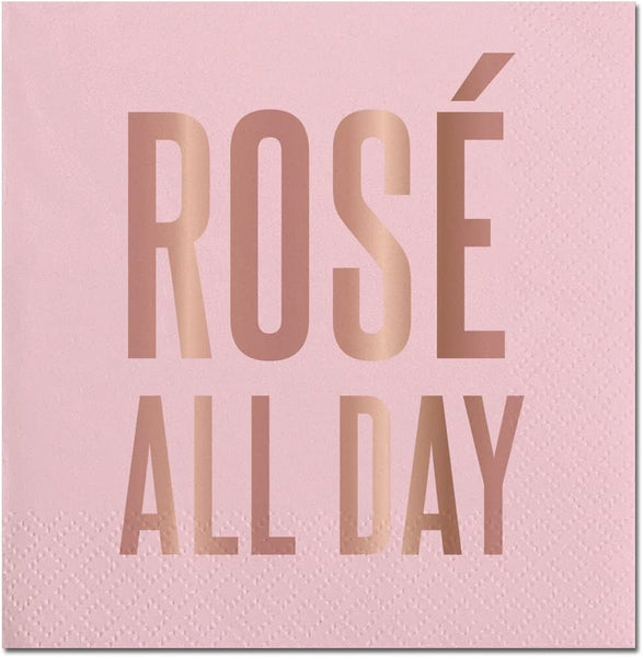 Blush Pink Rose All Day 5x5 Napkins